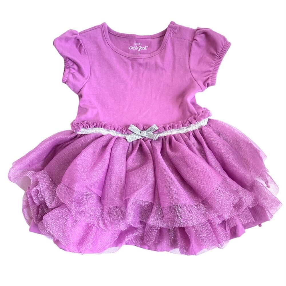 Cat & Jack Baby Girl 12 Months Tutu Dress Purple Ballerina Tulle Party 12M